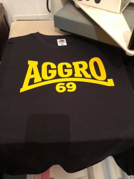 Aggro 69 T-Shirt (Black & Yellow)