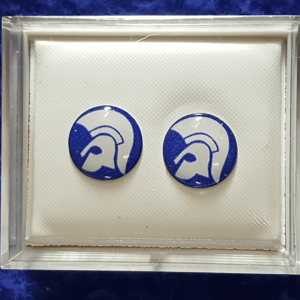 Blue And White Laurel Earrings