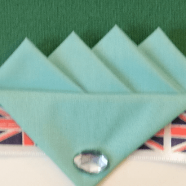 Blue (Turquoise) Four Point Pocket Hankie & Pin