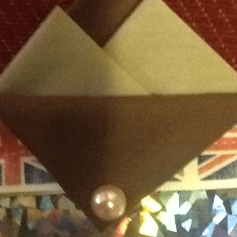 Brown And Cream Hankie With Brown Flap And Pin
