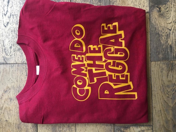 Come Do The Reggae T-Shirt Burgundy & Yellow