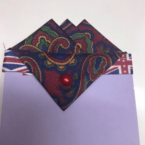 Dark Blue & Burgundy Paisley Pocket Hankie & Pin