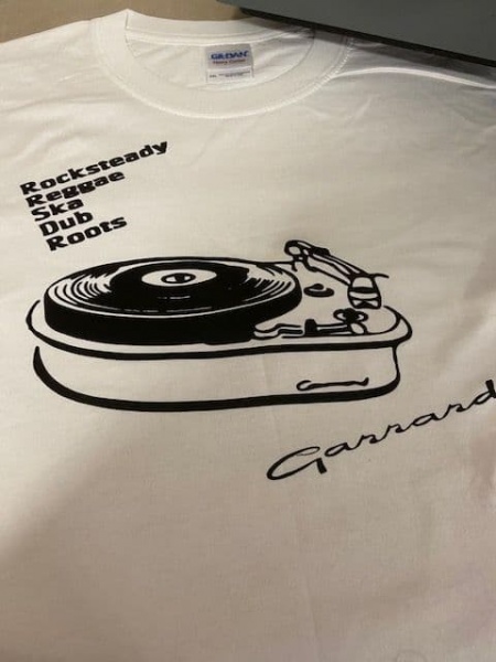 Garrard  4Hf T Shirt White With  Black Vinyl