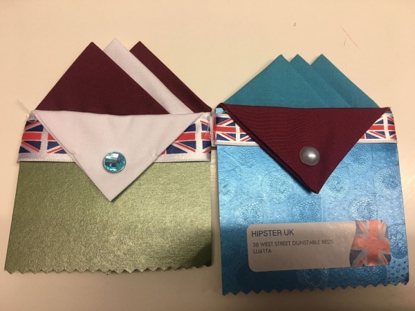 Gift Set Of Two Hankies Blue And Burgundy