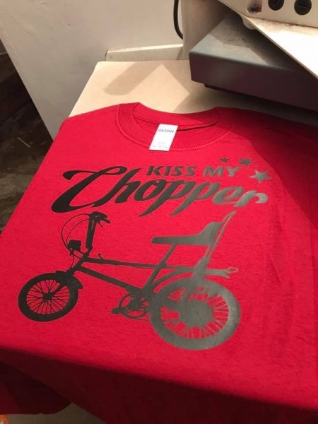 Kiss My Chopper T-Shirt Red With Black