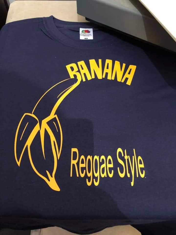 Banana T-Shirt Navy & Yellow