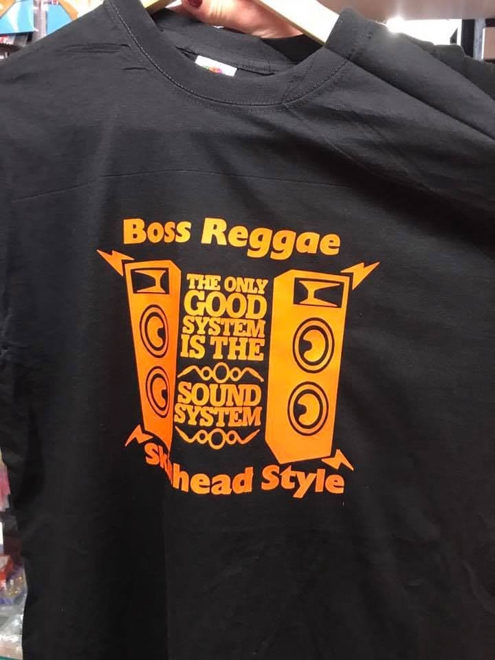 Boss Reggae Skinhead Style T-Shirt Black And Orange