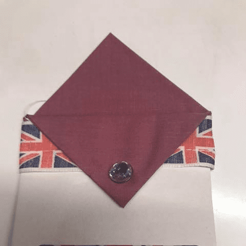 Deep Pink Single Point Pocket Hankie With Pin
