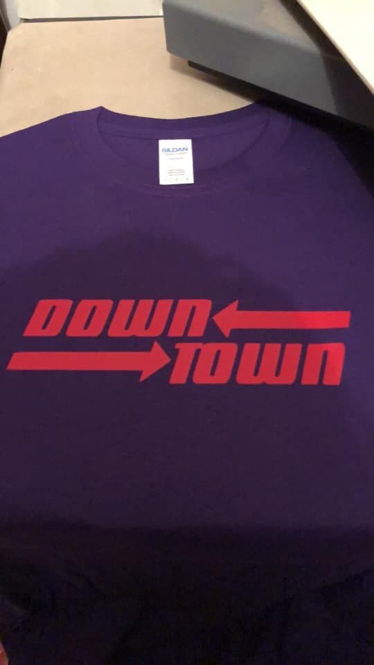 Down Town Tshirt Purple And Red
