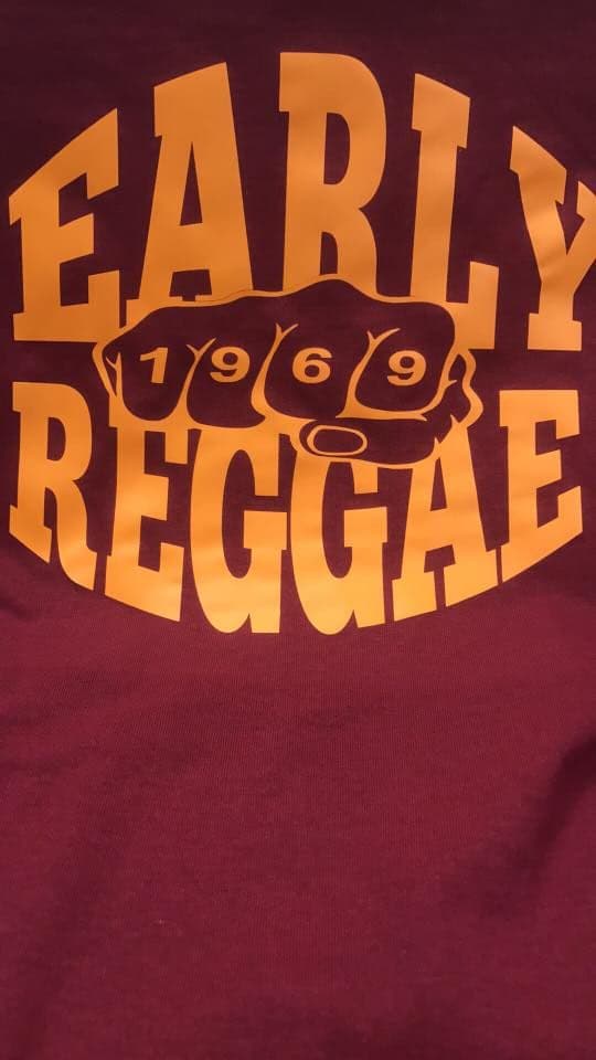 Early Reggae 1969 T-Shirt Burg & Yellow