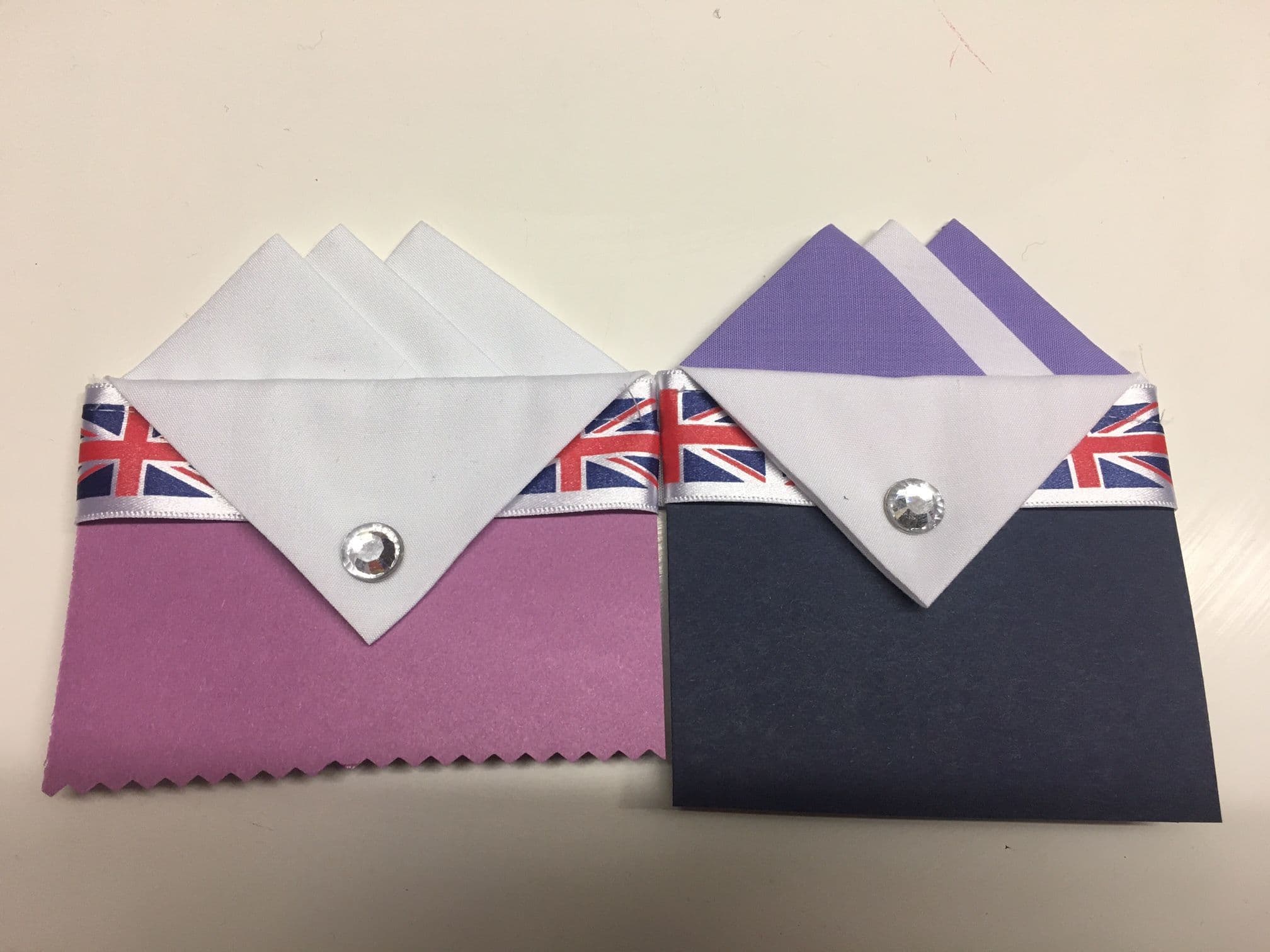 Gift Set Of Two Hankies White/Purple