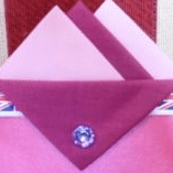 Light Pink And Dark Pink Hankie With Dark Pink Flap And Pin