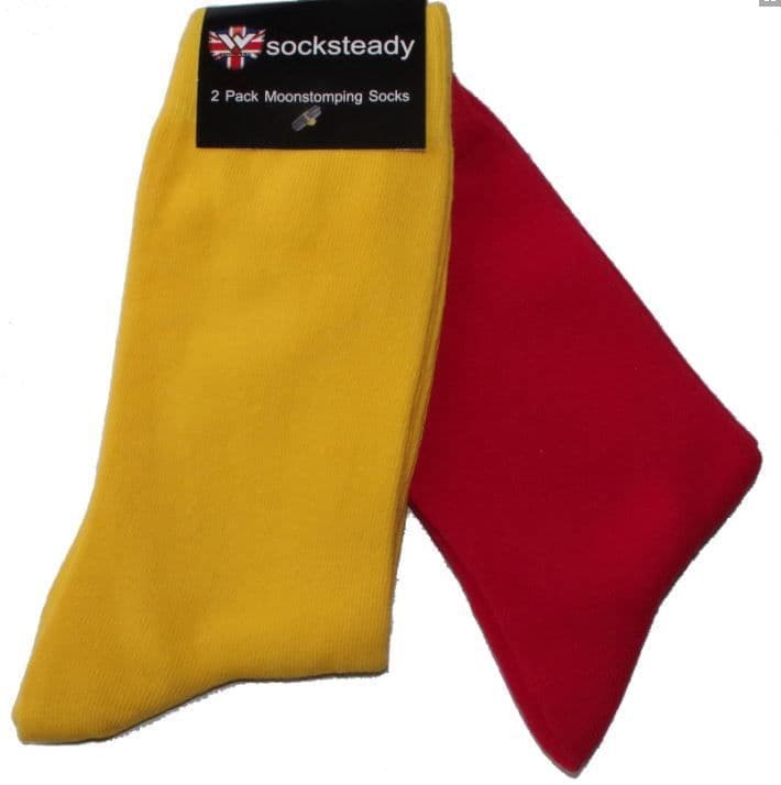 Pack Of 2 Socks  Yellow & Red