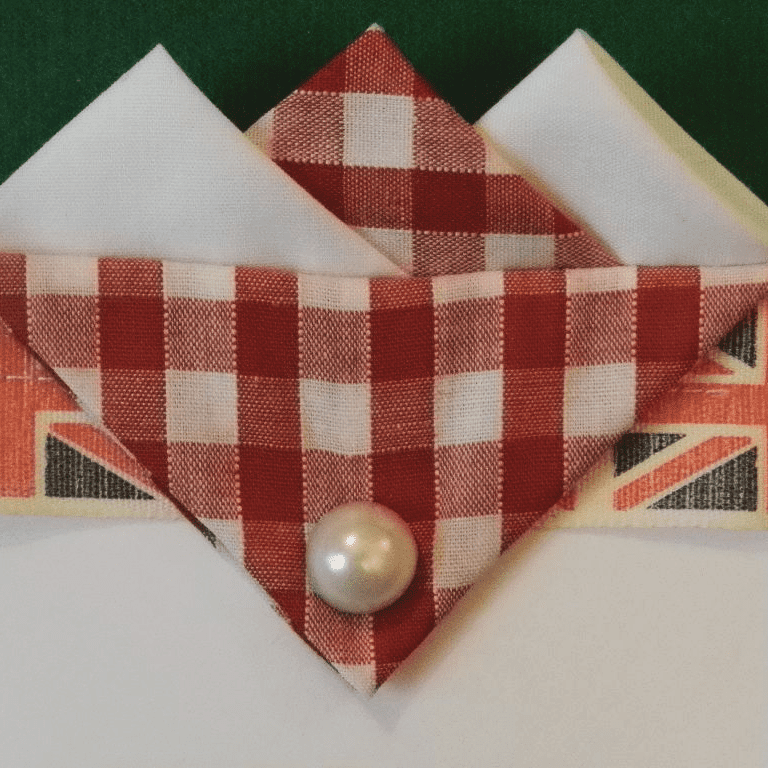 Red  With White Gingham Pocket Hankie