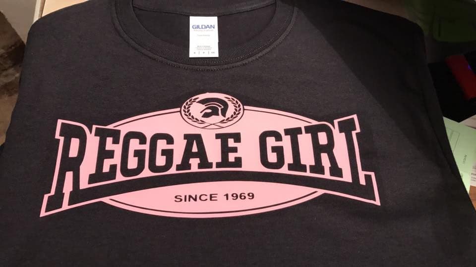 Reggae Girl T-Shirt Black & Pink