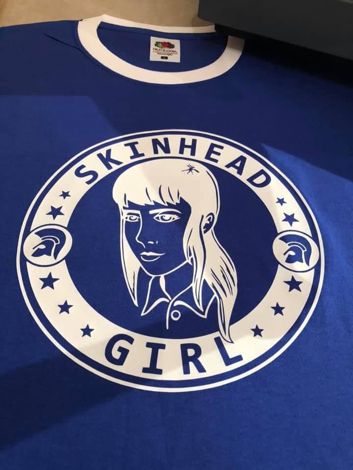 Skinhead Girl Tshirt Royal Blue