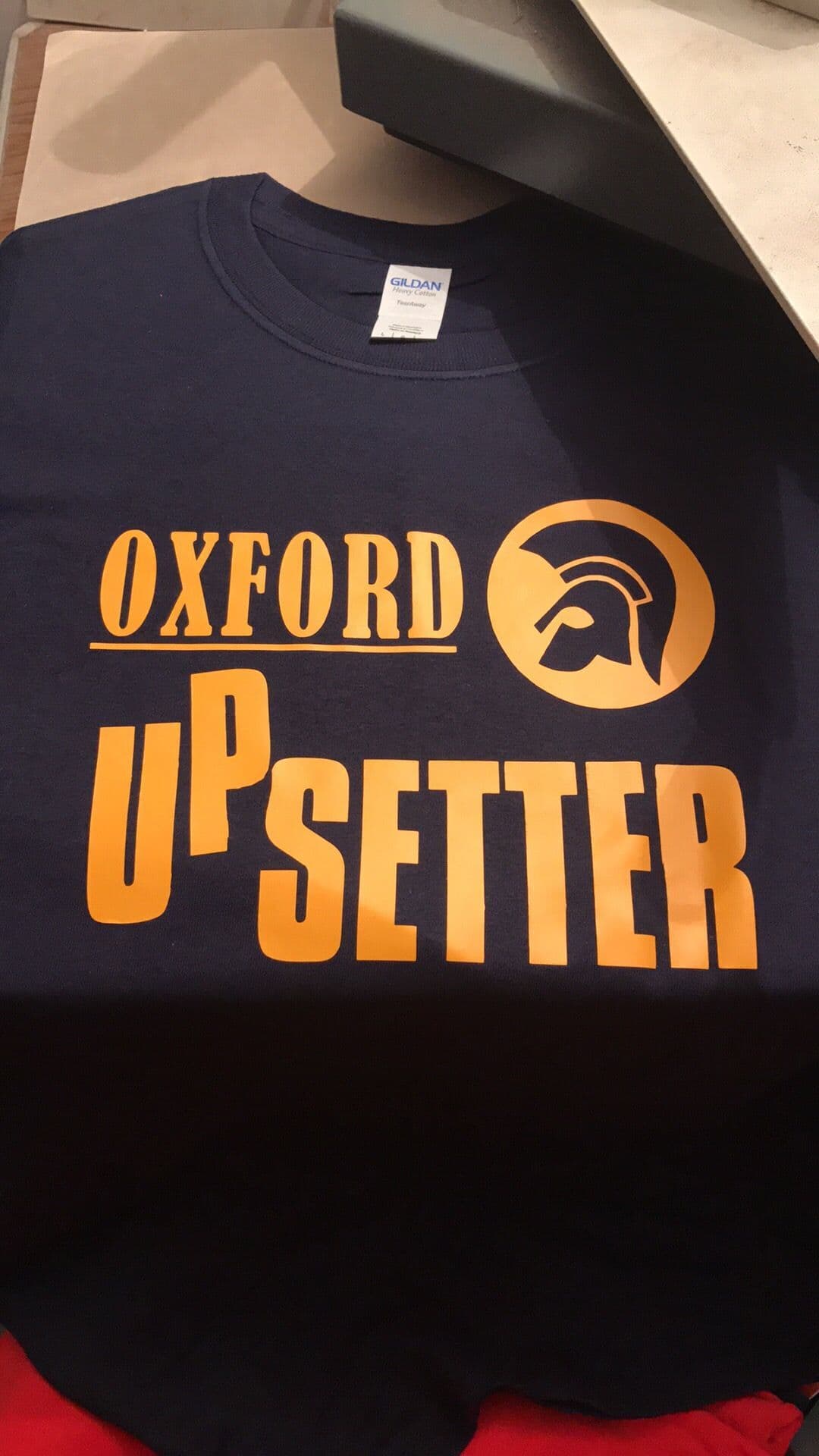 Upsetter Oxford  T-Shirt Navy & Orange