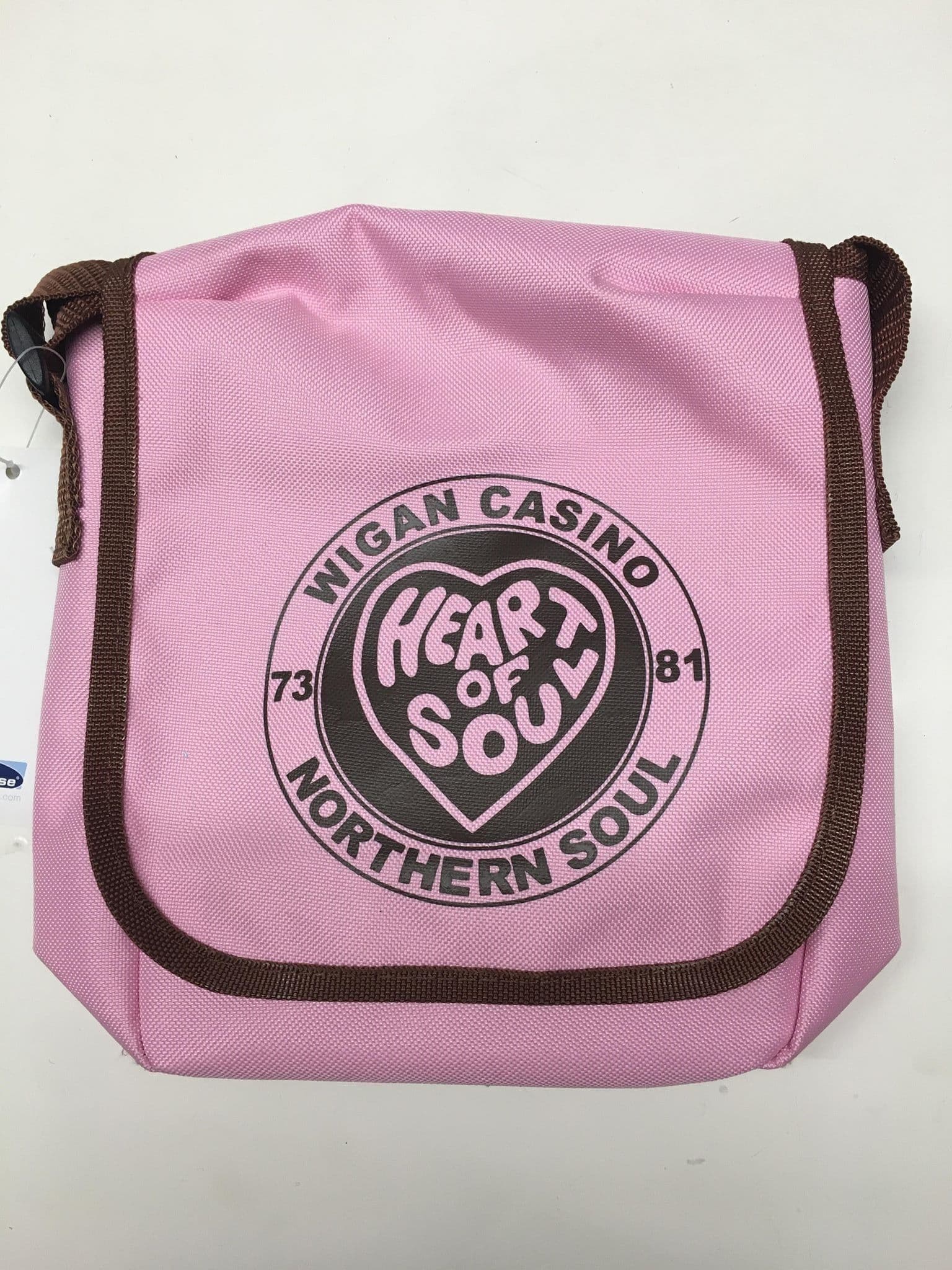 Wigan Casino Pink And Brown Bag