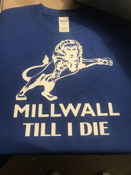 Millwall Till I Die T-Shirt Lion (Blue)