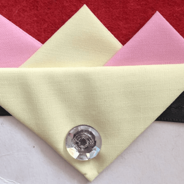 Pale Pink And Cream Hankie With Cream Flap And Pin