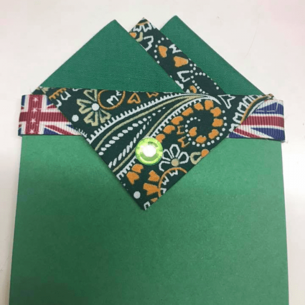 Plain Green & Dark Green Paisley Pocket Hankie With Dark Green Paisley Flap & Pin