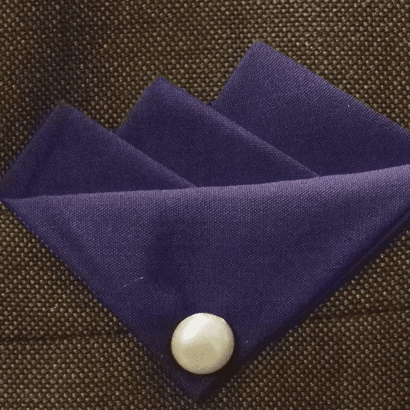 Purple (Darkest) Handmade Three Point Hankie