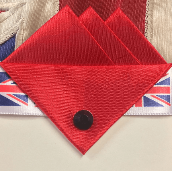 Red Tonic Three Point Pocket Hankie & Pin