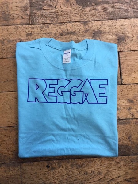 Reggae Pale Blue T-shirt with Navy