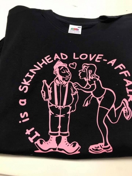 Skinhead Love Affair T-Shirt Black And Pink