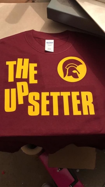 Upsetter T-Shirt Burgundy And Yellow