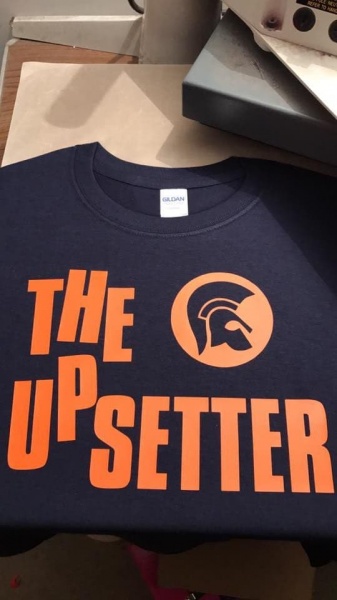 Upsetter T-Shirt Navy And Orange